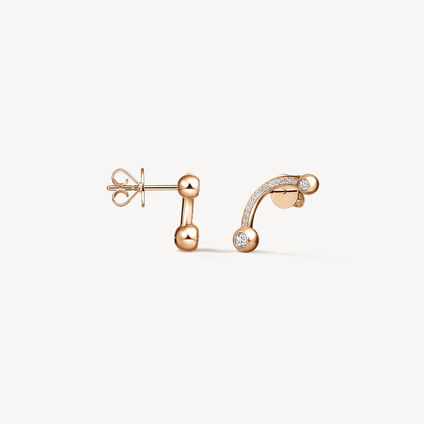 DREAM COMET CLIMBER EARRINGS, 18K Rose Gold, large