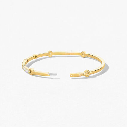 Copley Diamond Bangle, 18K Yellow Gold, large
