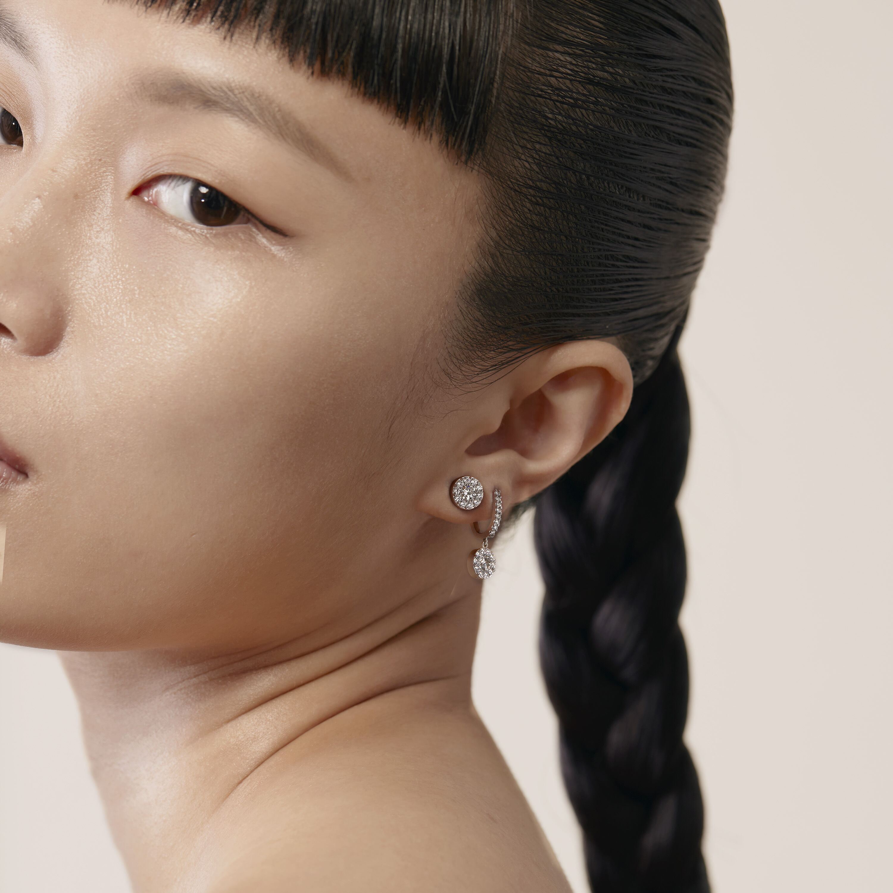 Fulfillment Stud Earrings, 18K Rose Gold, large