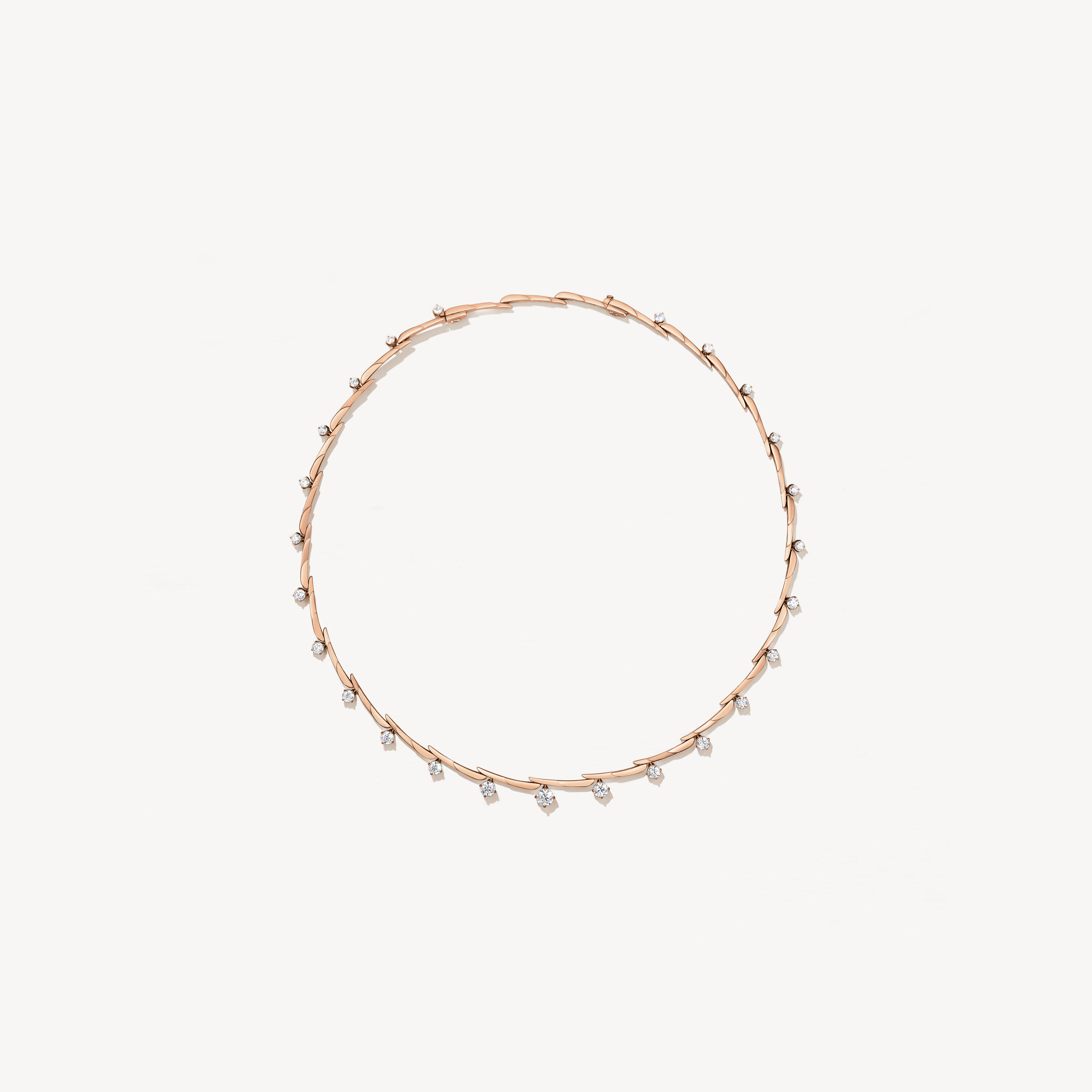 VELA Crossover Necklace, 18K Rose Gold, large
