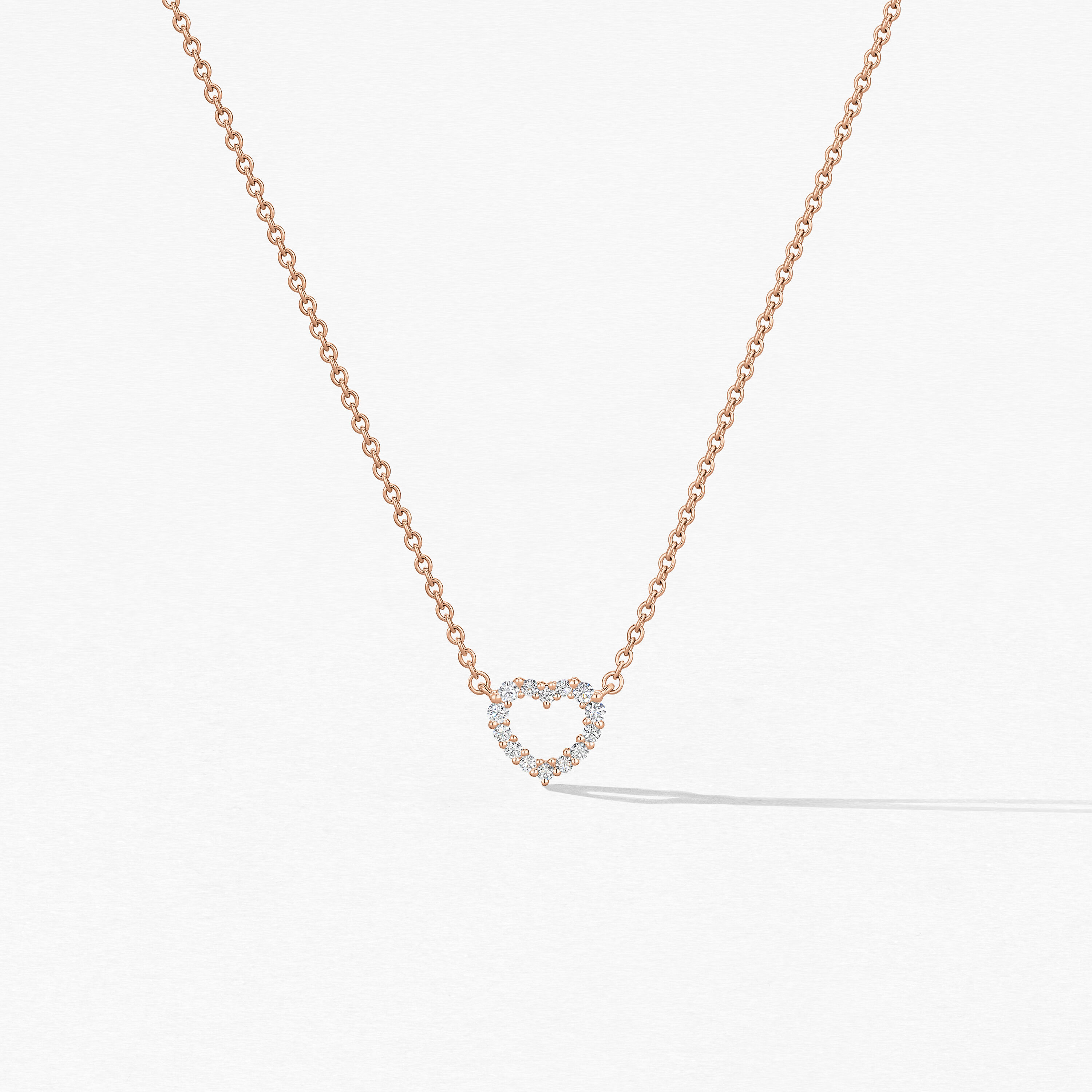 Signature Heart Pendant - Small, 18K Rose Gold, large