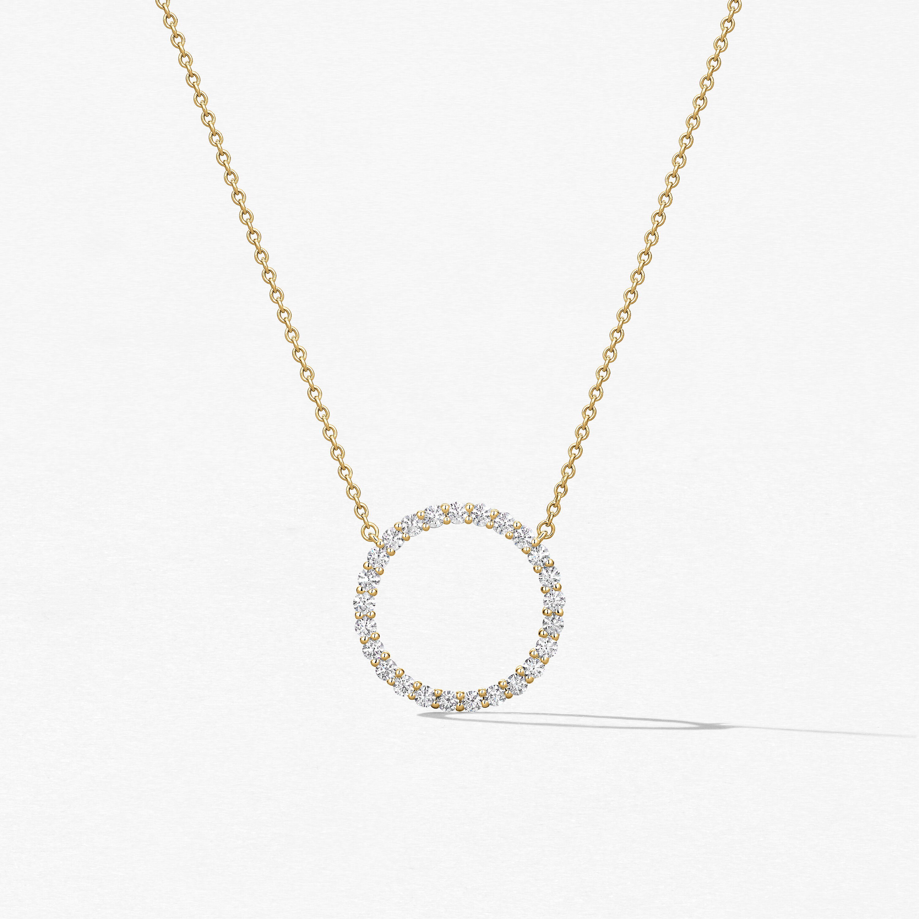 Signature Circle Pendant - Large, 18K Yellow Gold, large