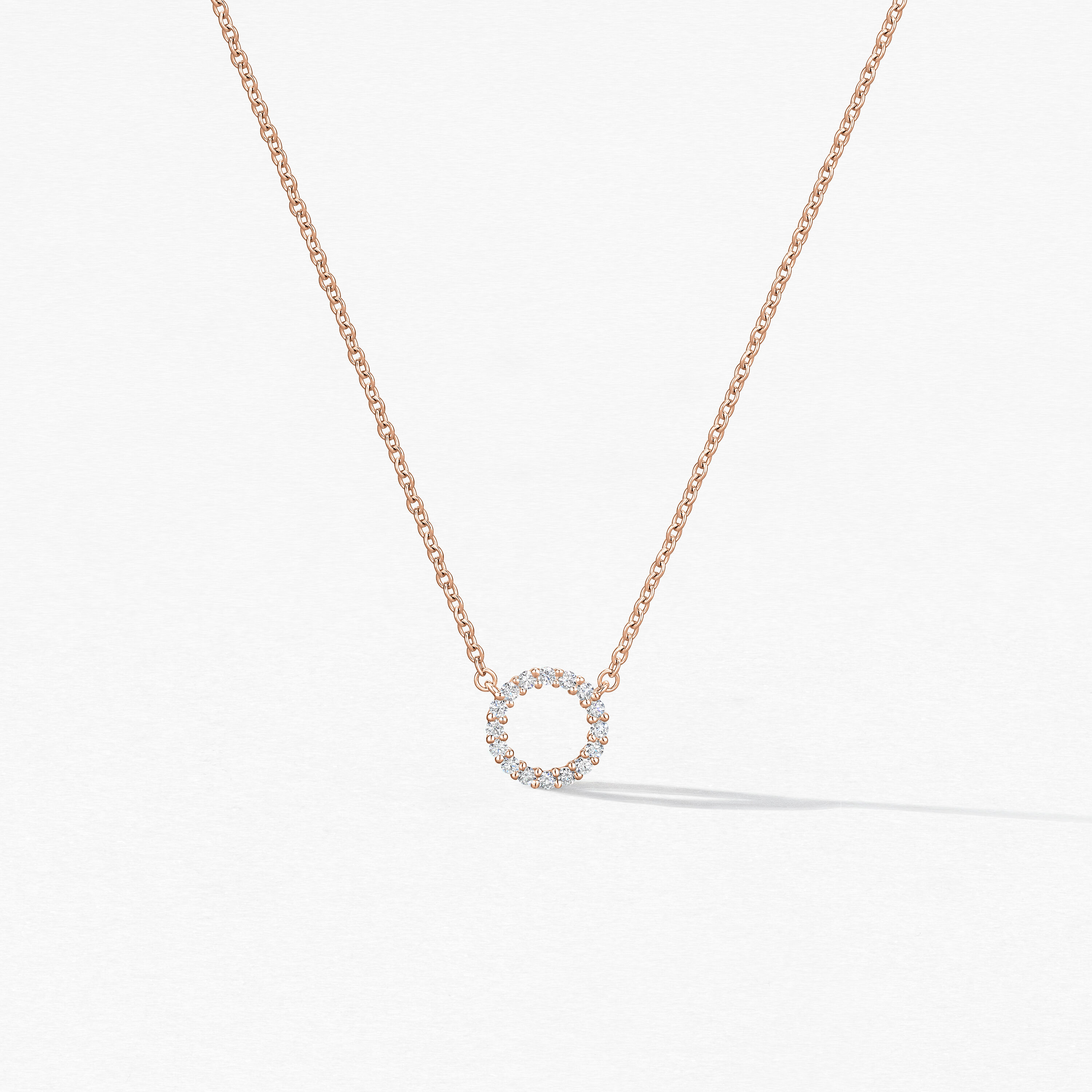 Signature Circle Pendant - Small, 18K Rose Gold, large