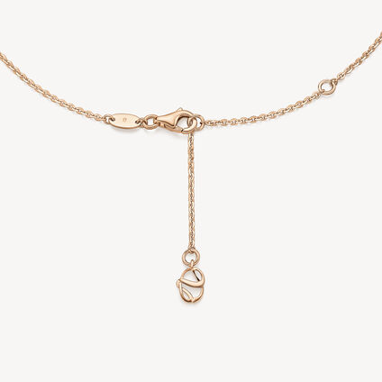 VELA Ethereal Rondel Pendant Necklace, 18K Rose Gold, large