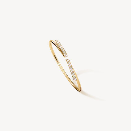 INSIDE/OUT Diamond Flexi Bangle, 18K Yellow Gold INSIDE/OUT Diamond Flexi Bangle, 18K Yellow Gold, large