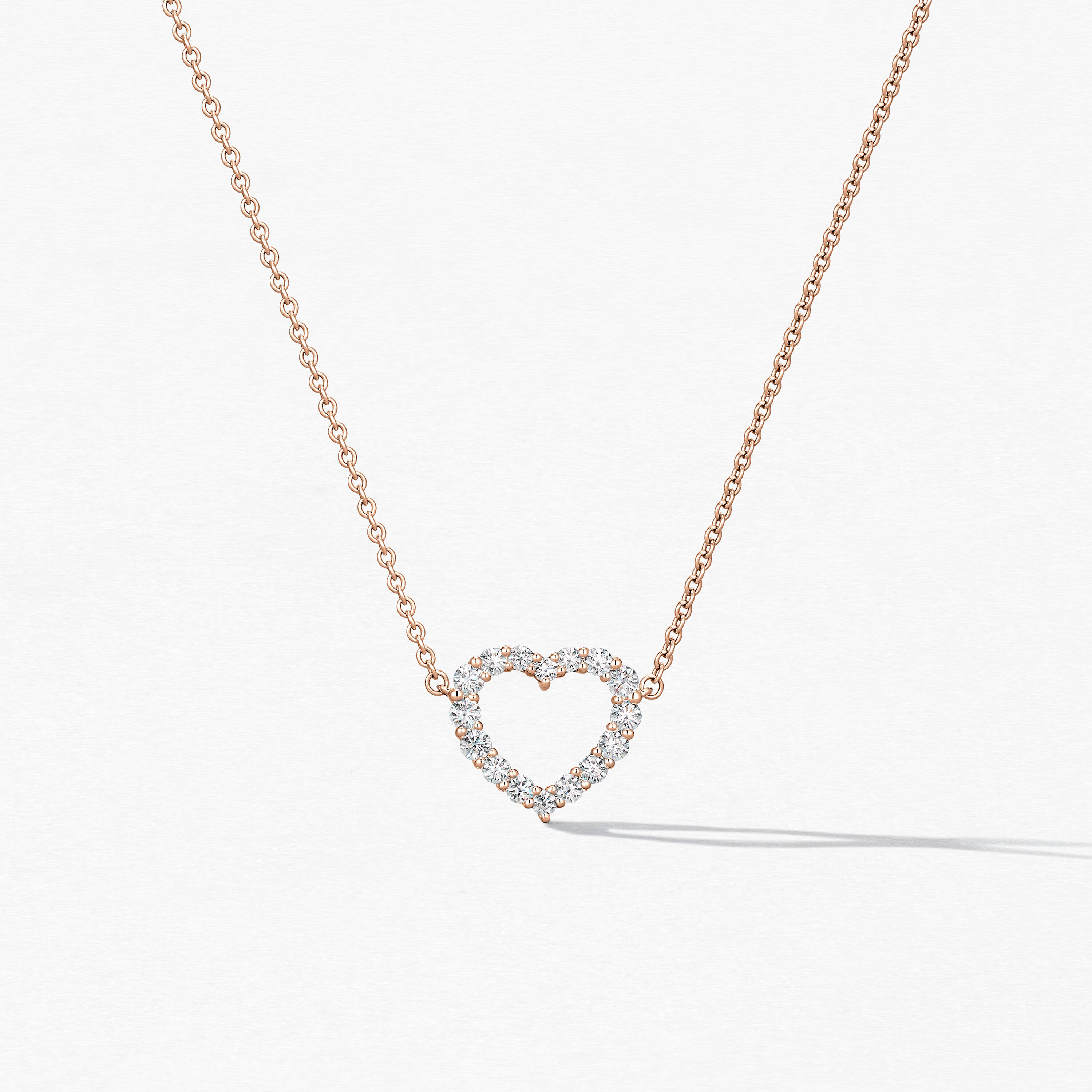 Signature Heart Pendant - Medium, 18K Rose Gold, large