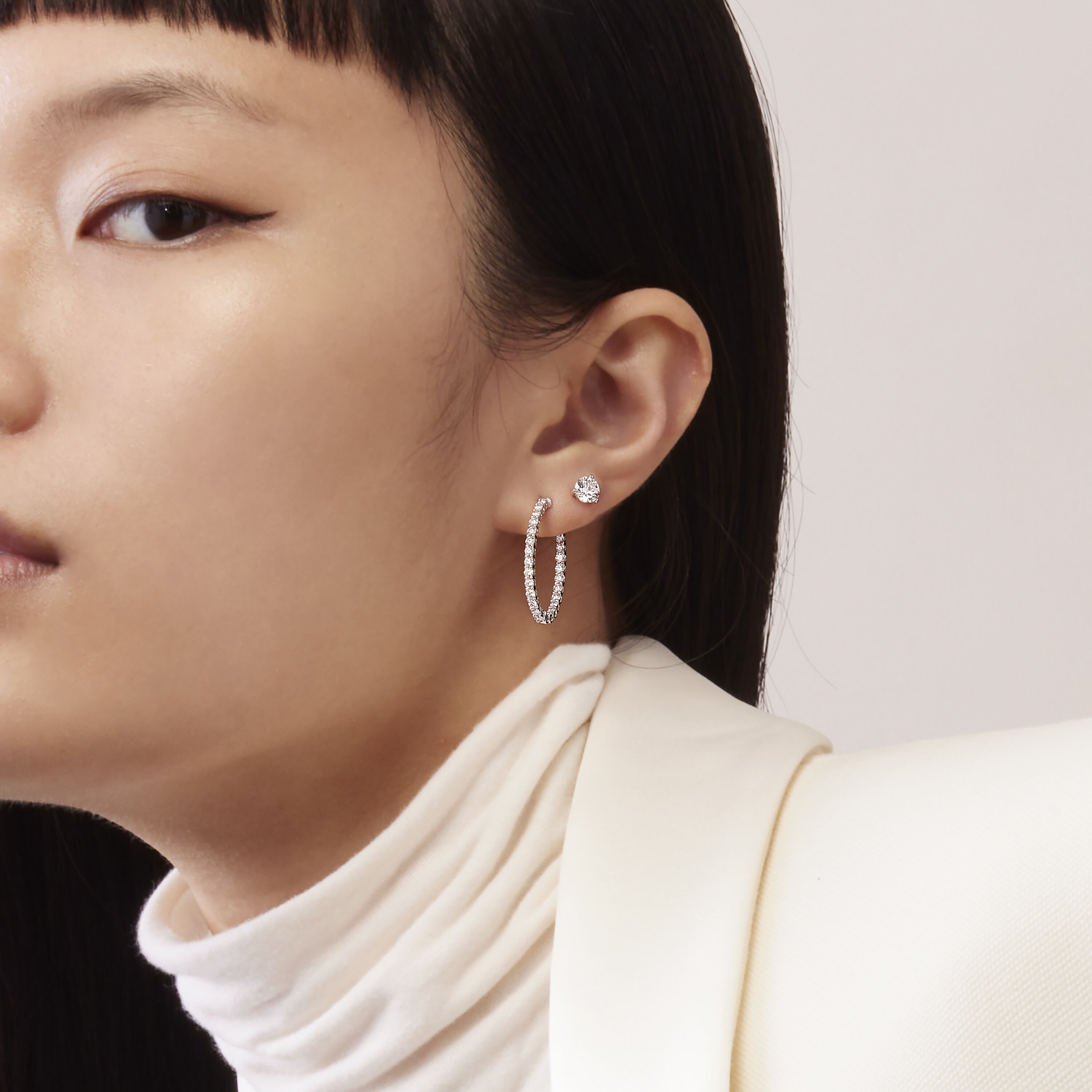 Signature Oval Hoop - Medium, 18K Rose Gold, large