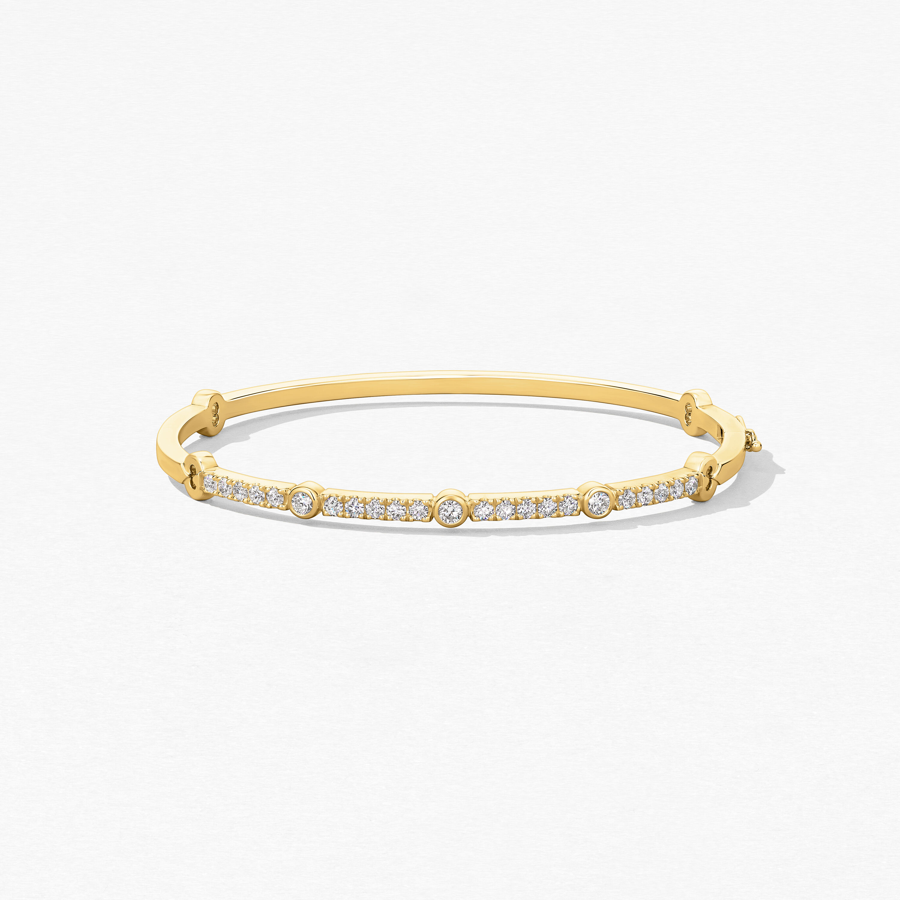 Copley Diamond Bangle, 18K Yellow Gold, large