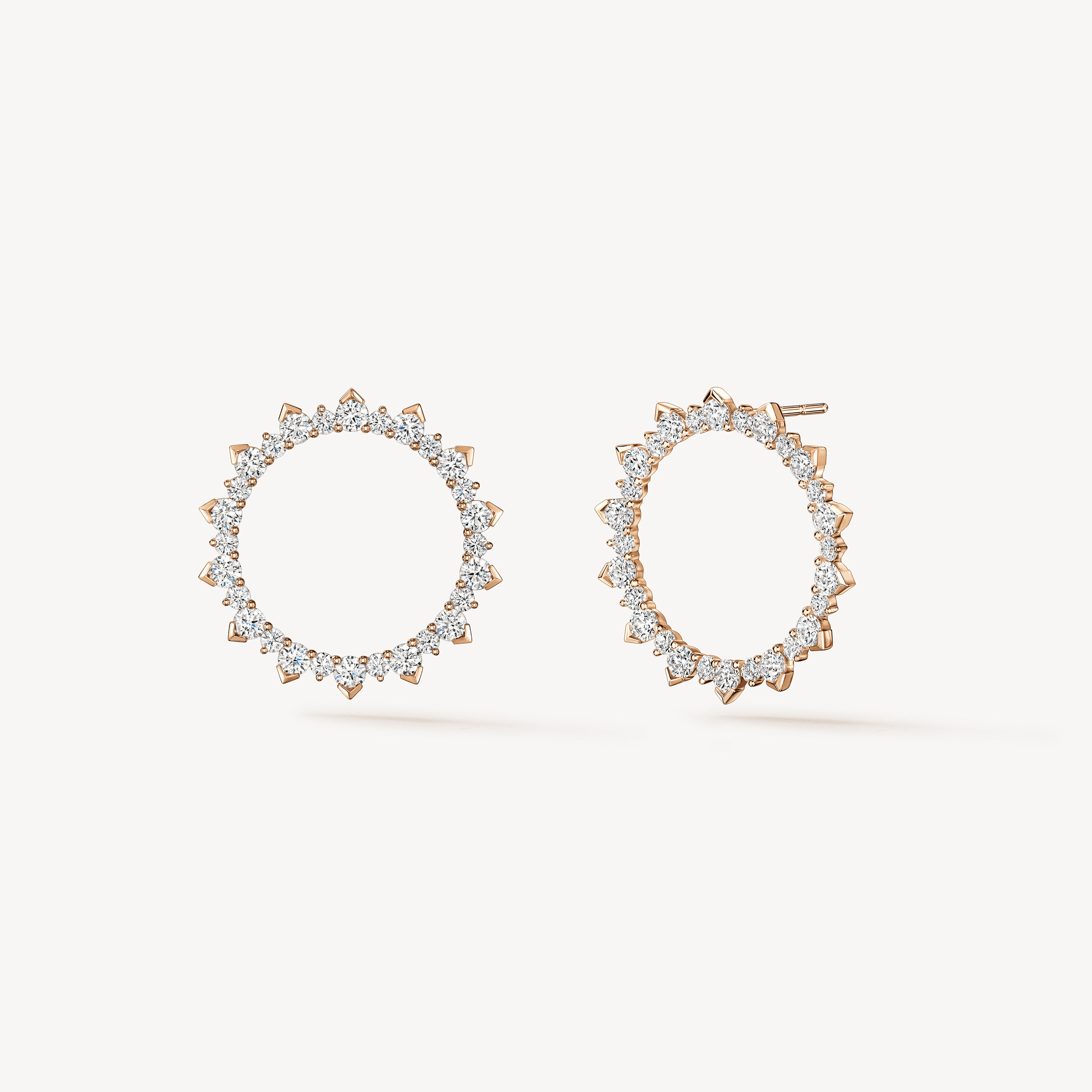 Aerial Open Sunburst Earrings - Large, 18K Rose Gold, large