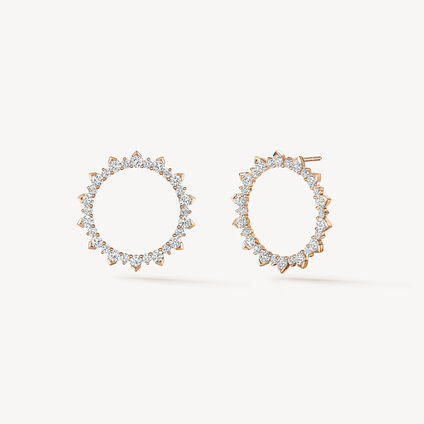 Aerial Open Sunburst Earrings - Large, 18K Rose Gold, large