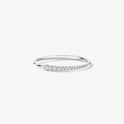 Icicle Diamond Bangle, 18K White Gold, large