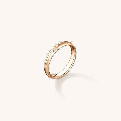 LOVE Satin Finish Band, 18K Rose Gold, large