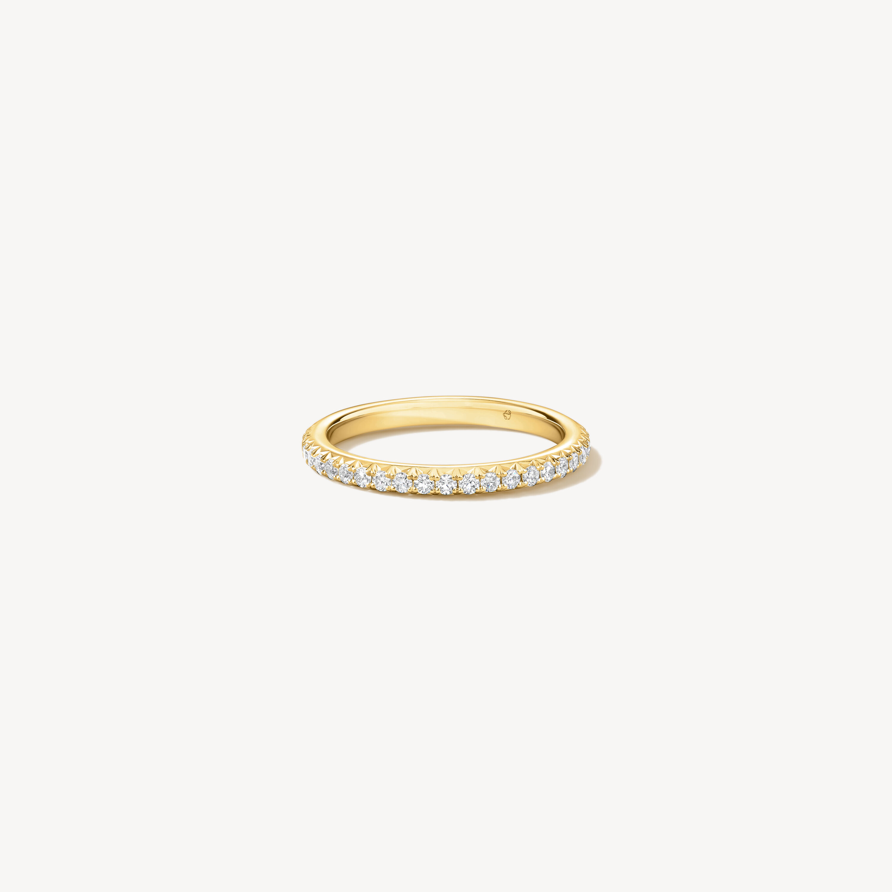 VELA French Cut Pav&eacute; Band, 18K Yellow Gold, large
