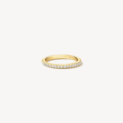 VELA French Cut Pav&eacute; Band, 18K Yellow Gold, large