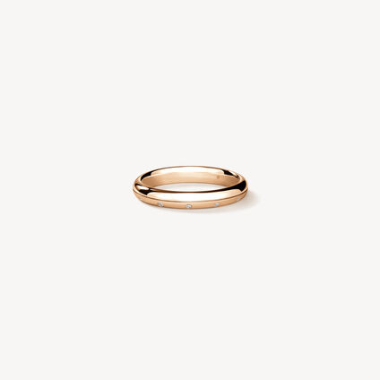 LOVE Satin Finish Multi-Diamond Band, 18K Rose Gold LOVE Satin Finish Multi-Diamond Band, 18K Rose Gold, large
