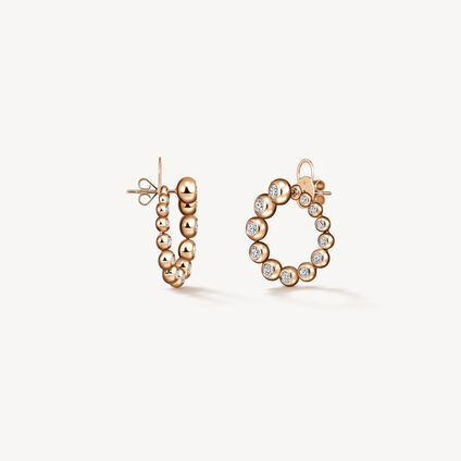 DREAM Circle Convertible Earrings, 18K Rose Gold, large