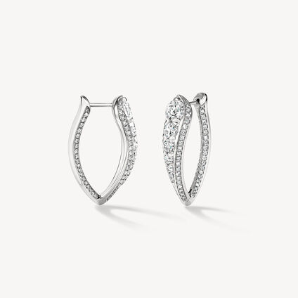 Evermore Diamond Hoop Earrings, , large
