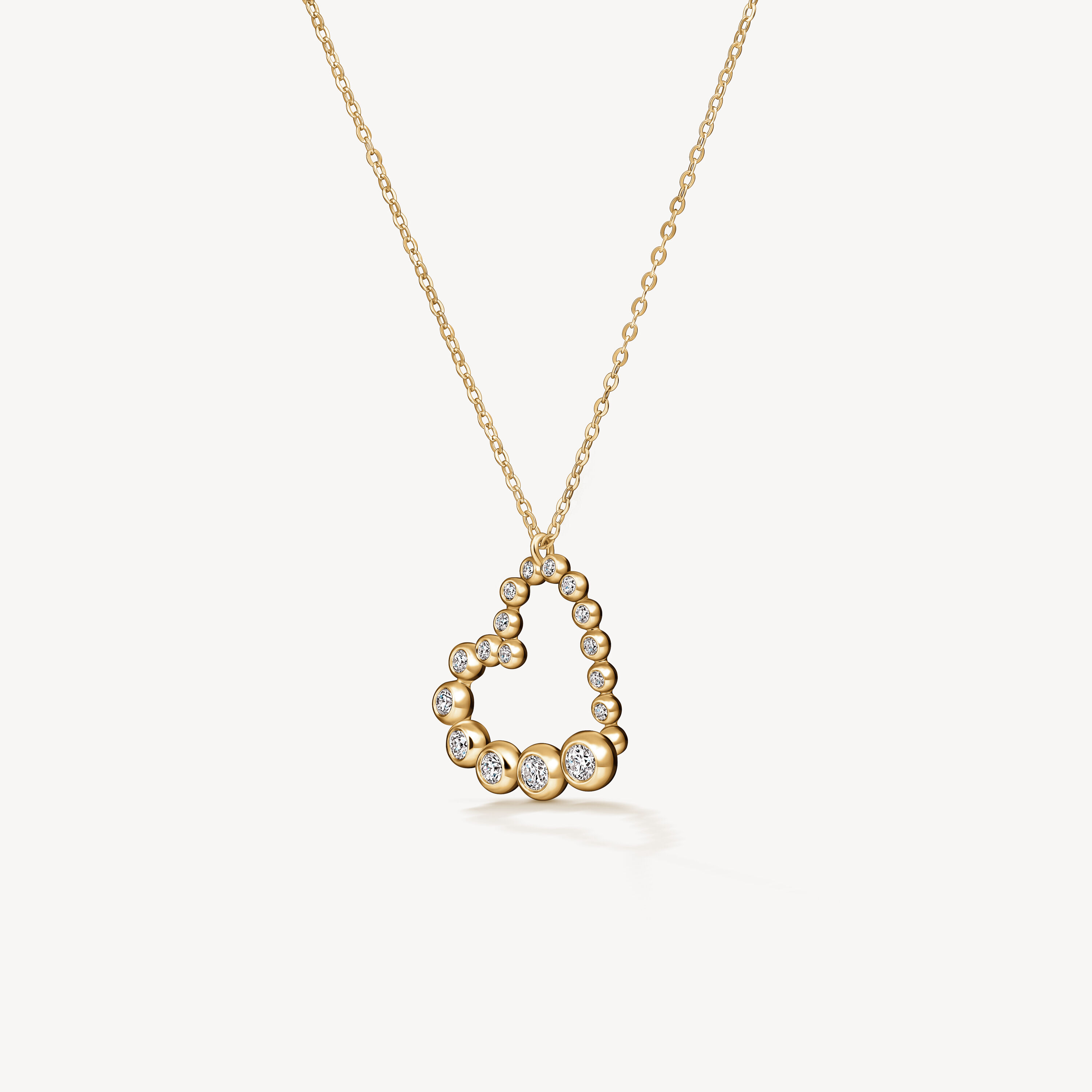 DREAM HEART PENDANT NECKLACE - SMALL, 18K Yellow Gold, large