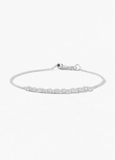 Aerial Dewdrop Bracelet, 18K White Gold Aerial Dewdrop Bracelet, 18K White Gold, large