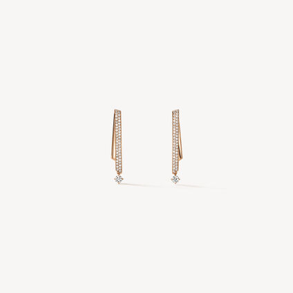 INSIDE/OUT Diamond Stiletto Flip Petite Earrings, 18K Rose Gold, large