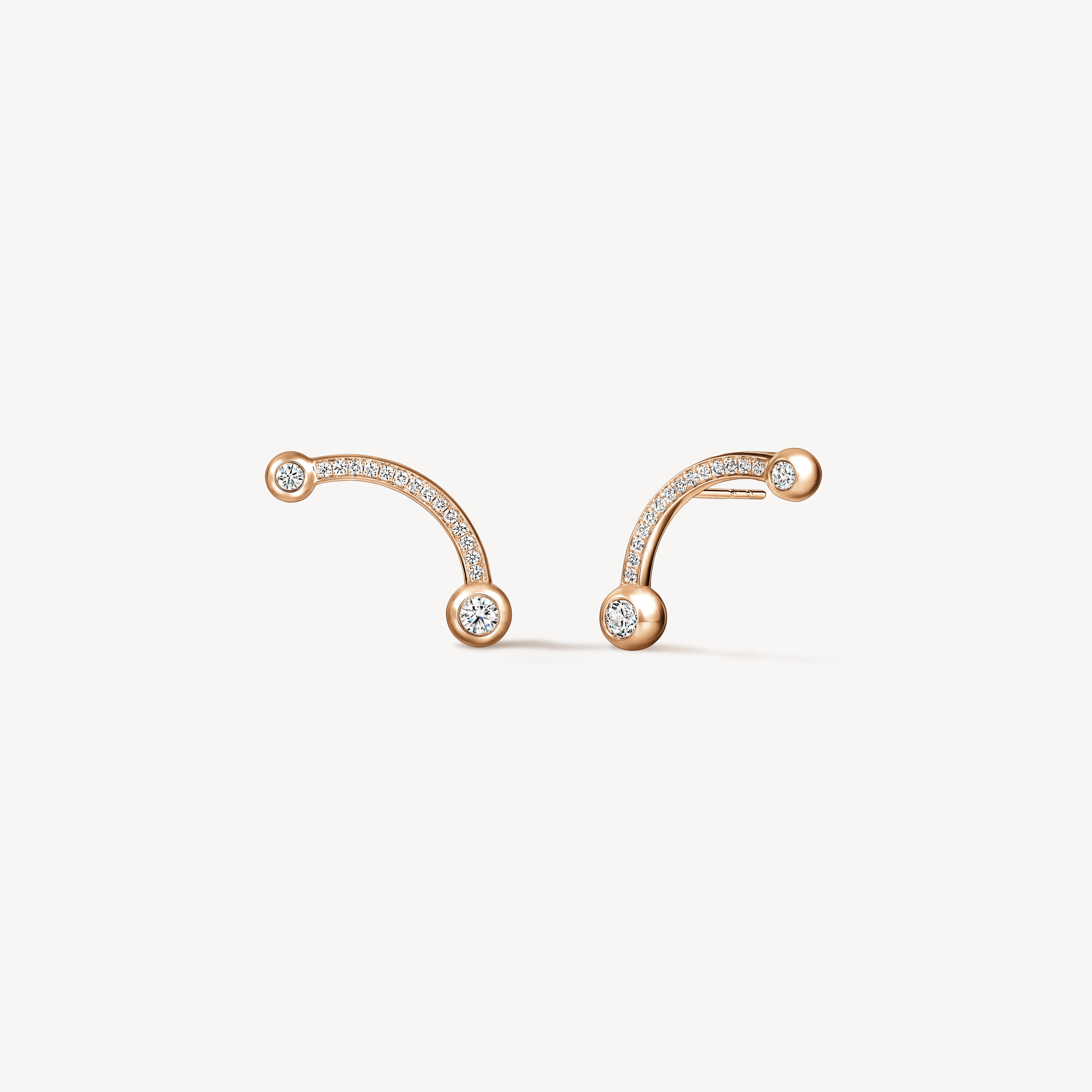 DREAM COMET CLIMBER EARRINGS, 18K Rose Gold, large