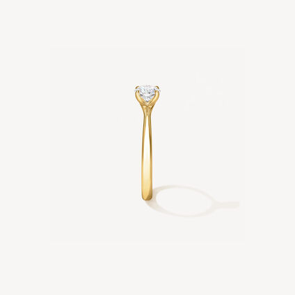 VELA Solitaire Ring, 18K Yellow Gold, large