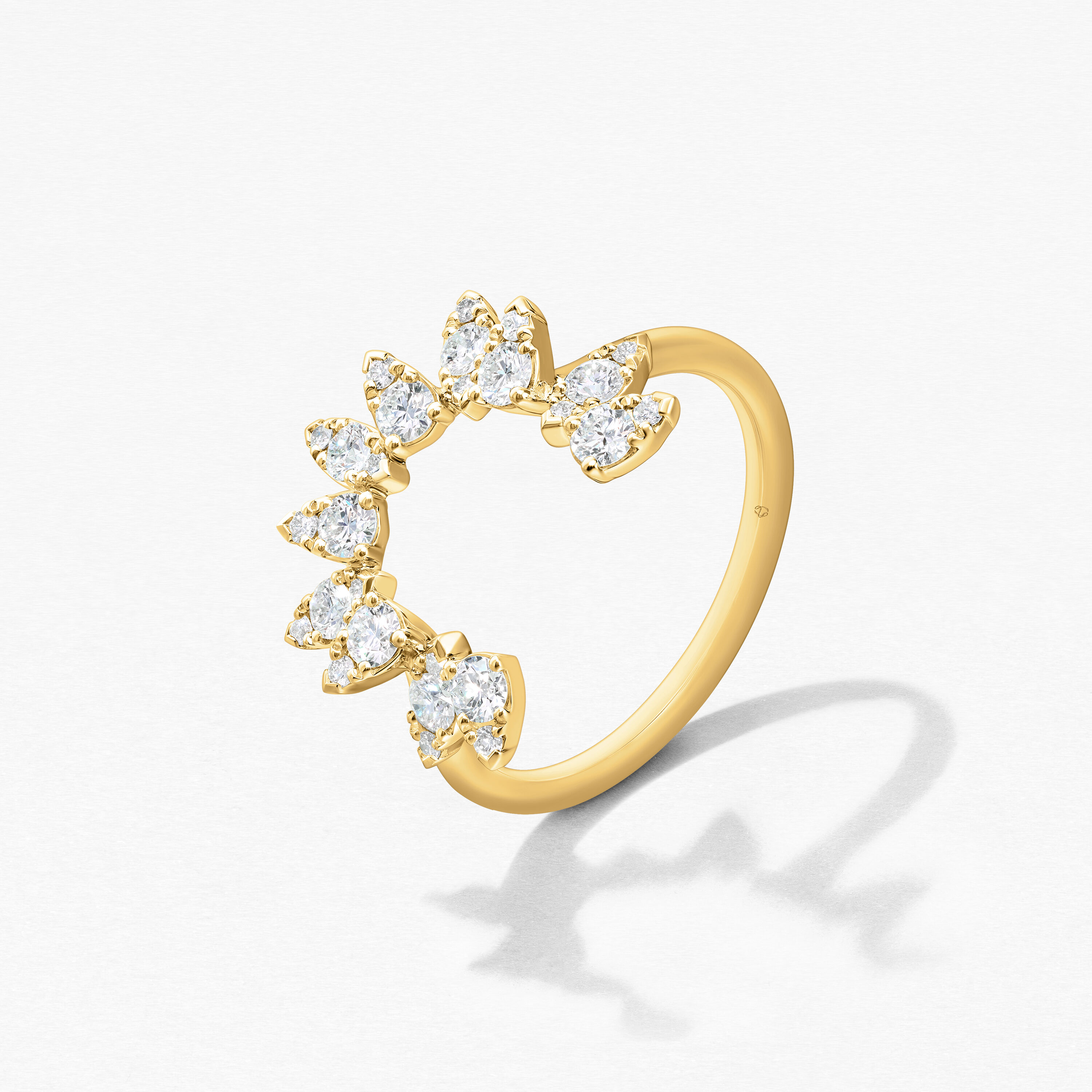 AERIAL Sunburst Ring, 18K Yellow Gold, large
