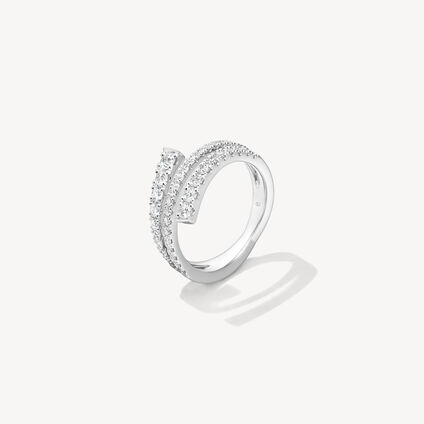 Grace Wrap Ring, 18K White Gold, large