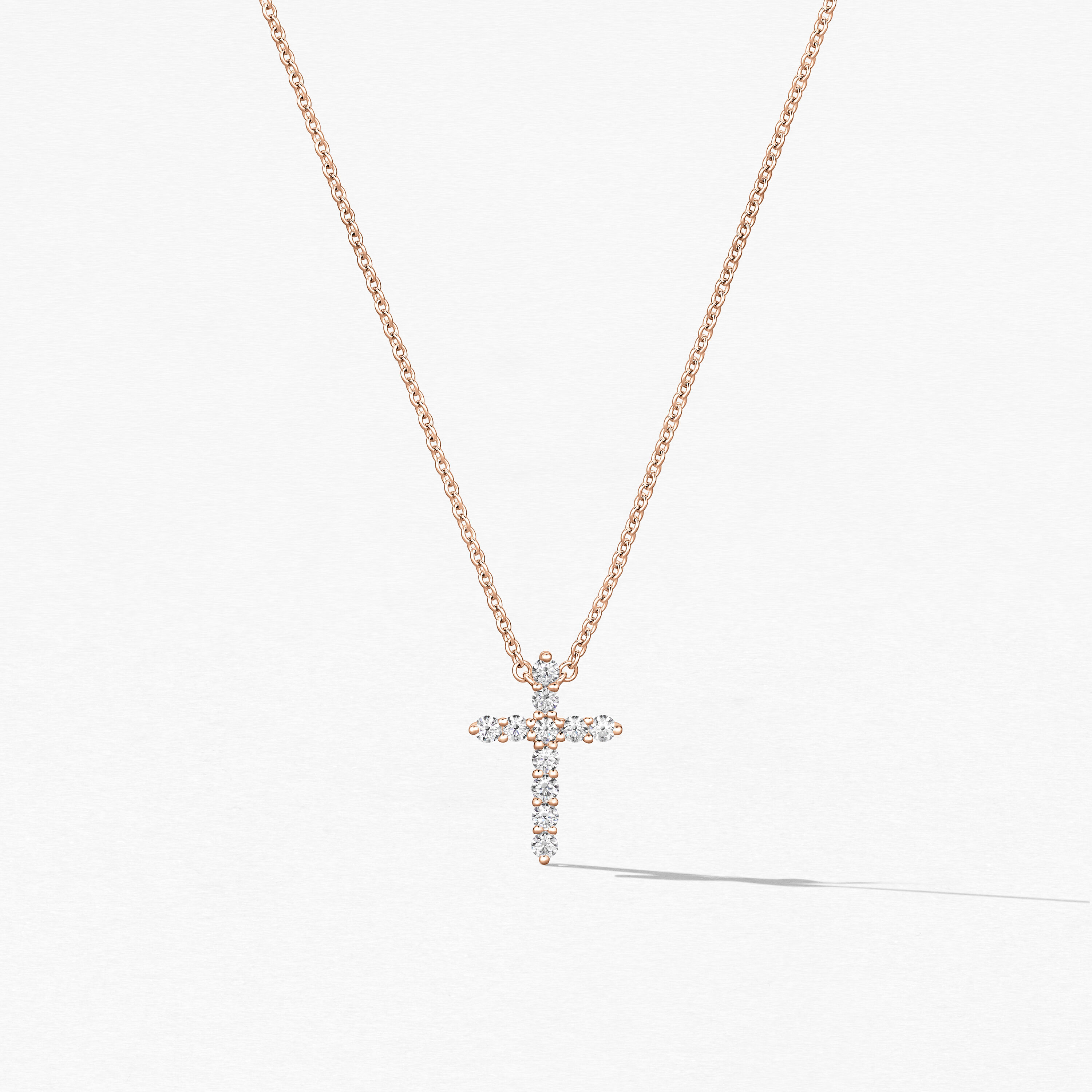 Signature Cross Pendant - Medium, 18K Rose Gold, large