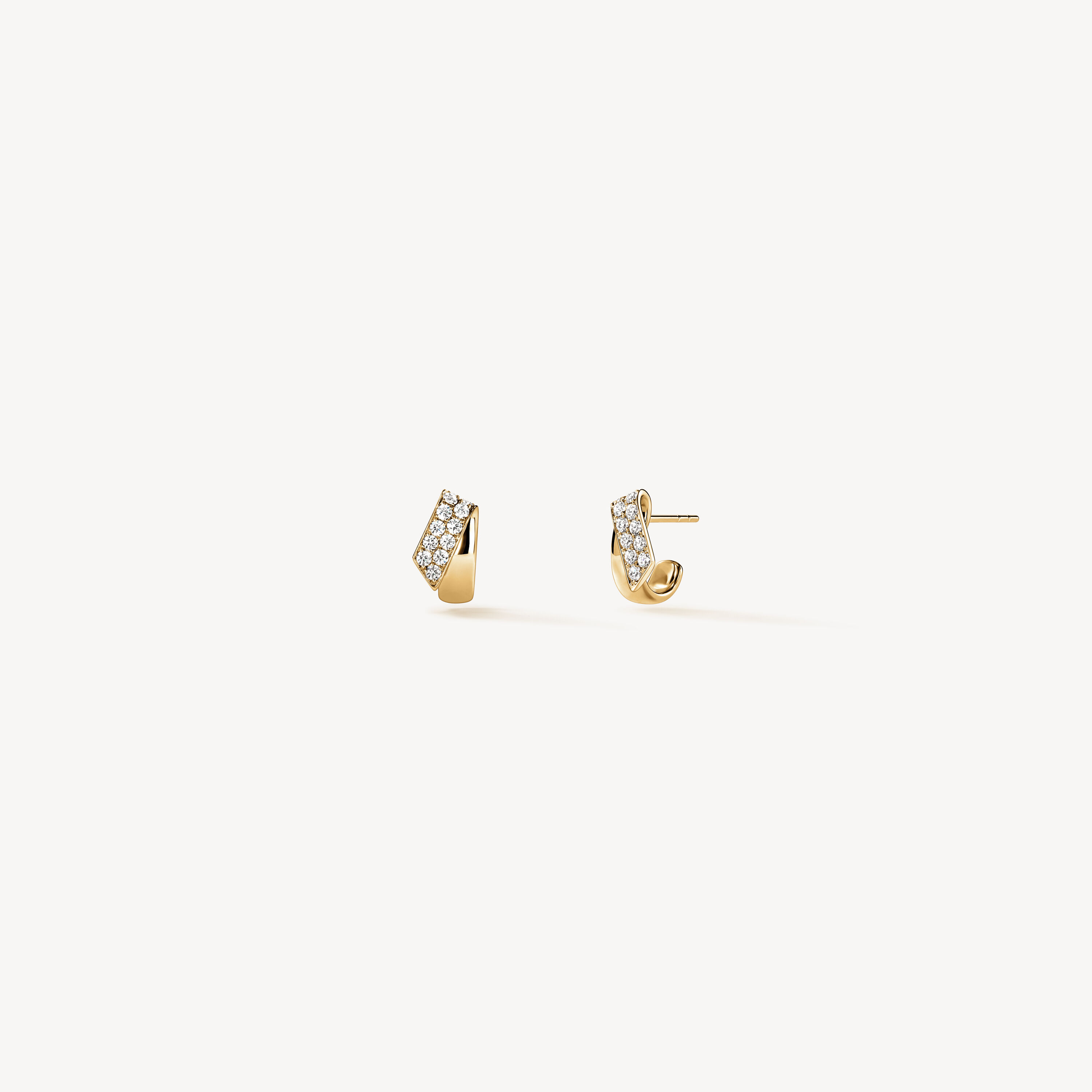 INSIDE/OUT Diamond Flip Huggies, 18K Yellow Gold, large