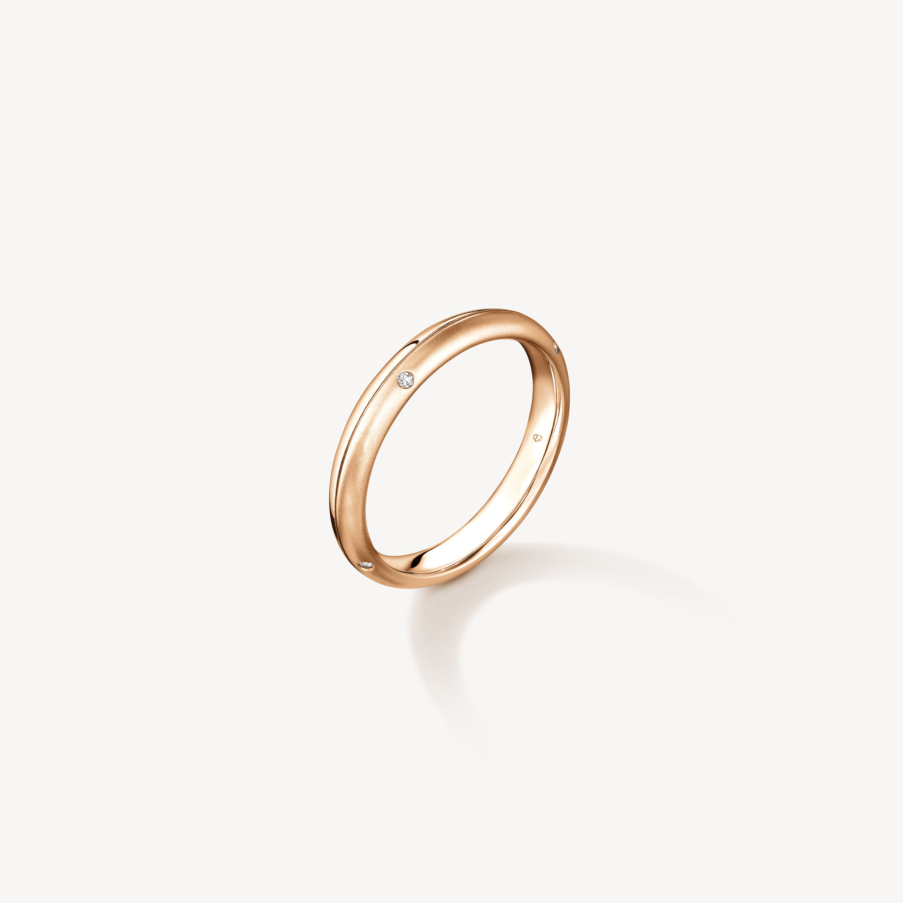 Love Satin Finish Band , 18K Rose Gold, large