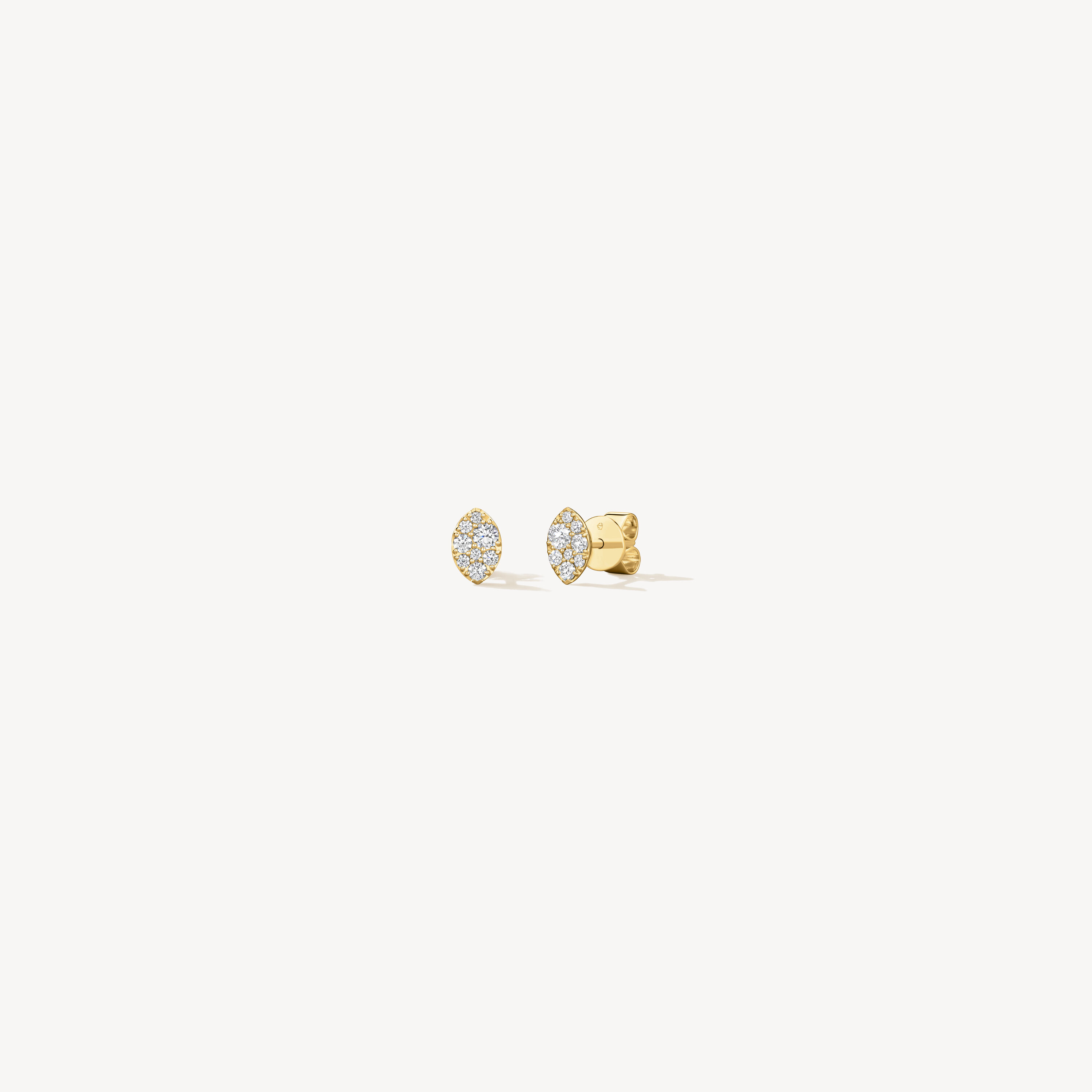 Tessa Diamond Navette Earrings, 18K Yellow Gold, large