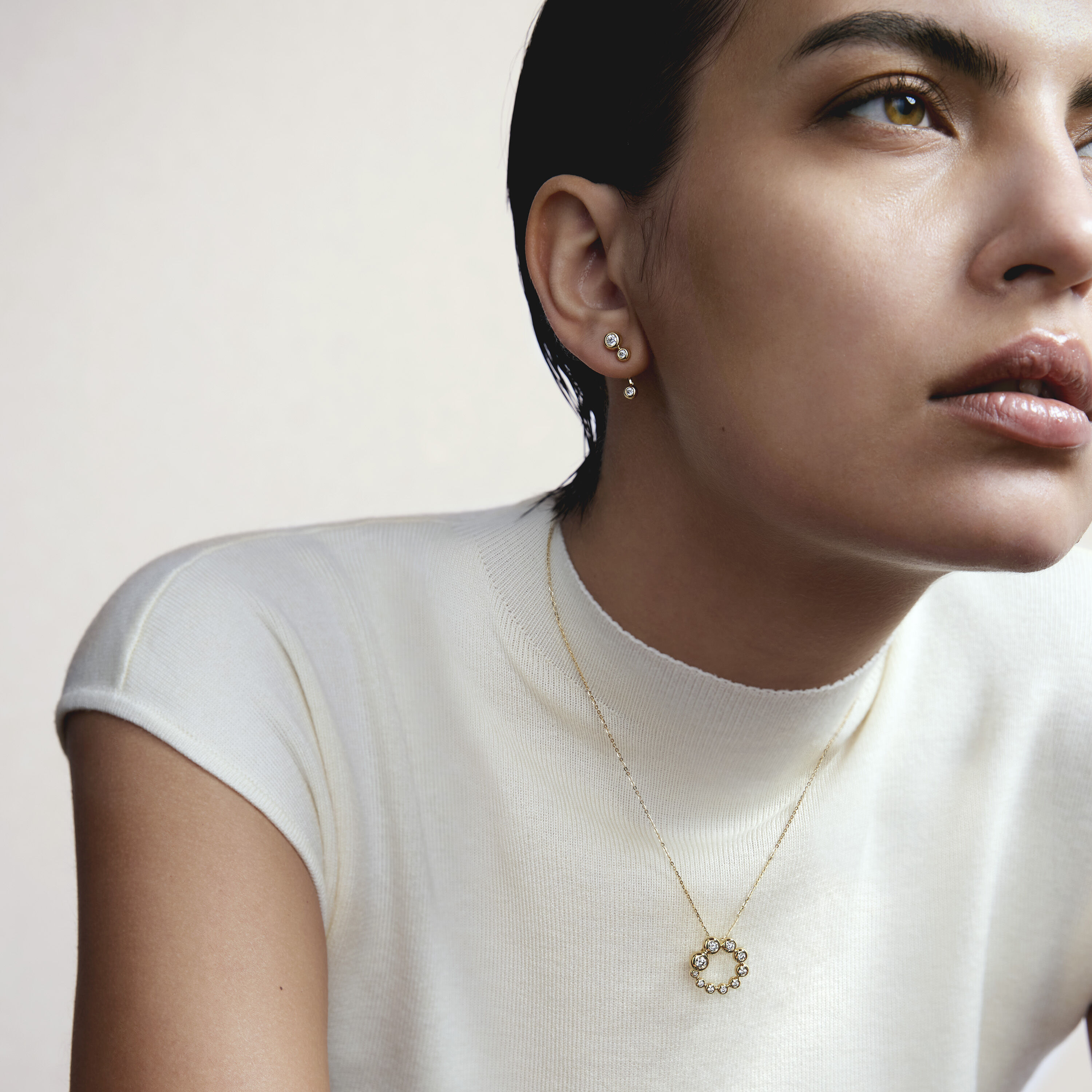 DREAM CIRCLE PENDANT NECKLACE, 18K Rose Gold, large