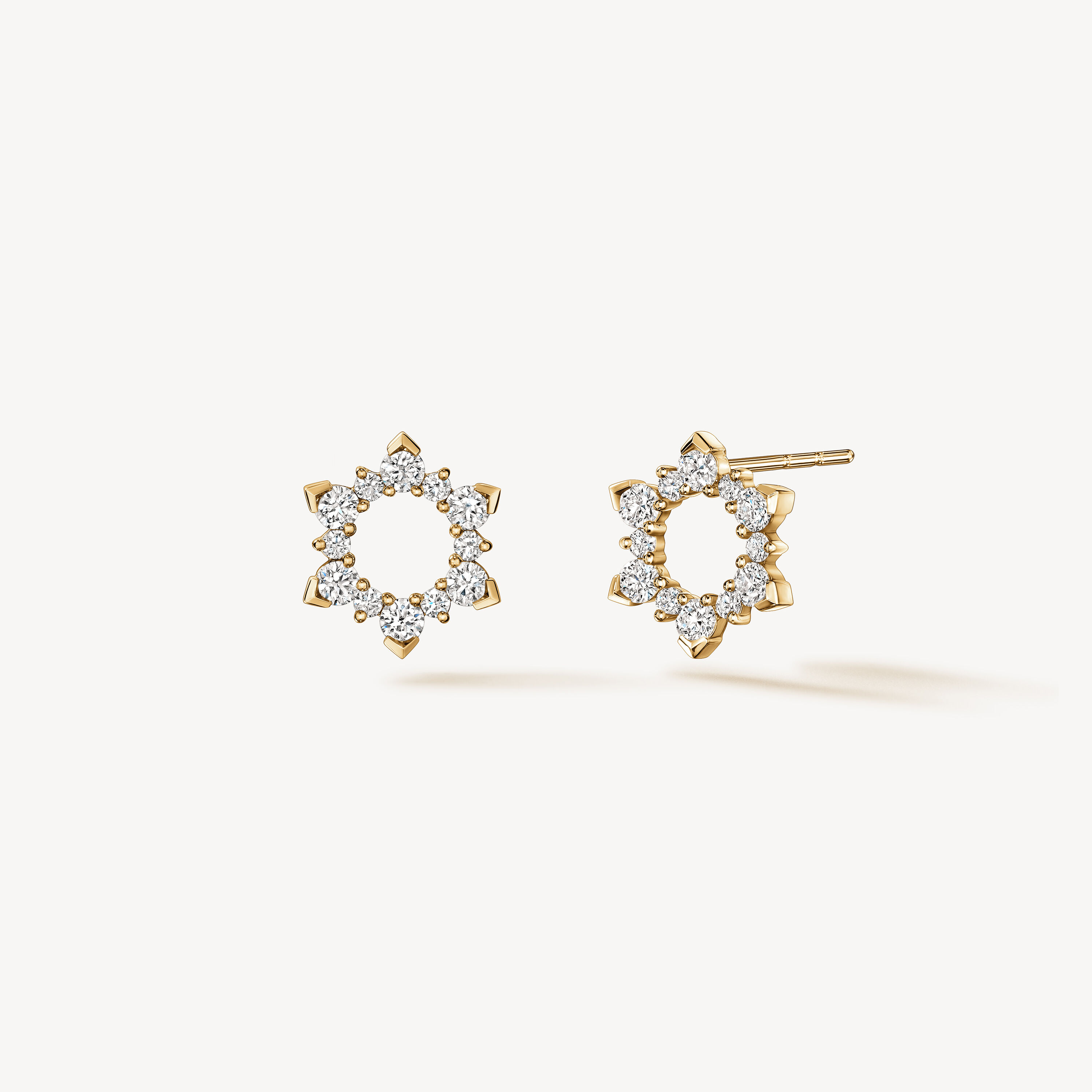 AERIAL Sunburst Earrings - Small, 18K Yellow Gold, large