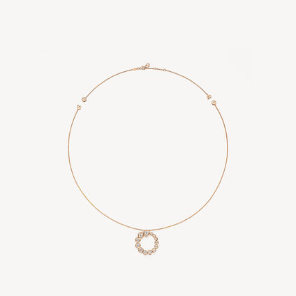 DREAM Circle Convertible Pendant Necklace, 18K Rose Gold, large