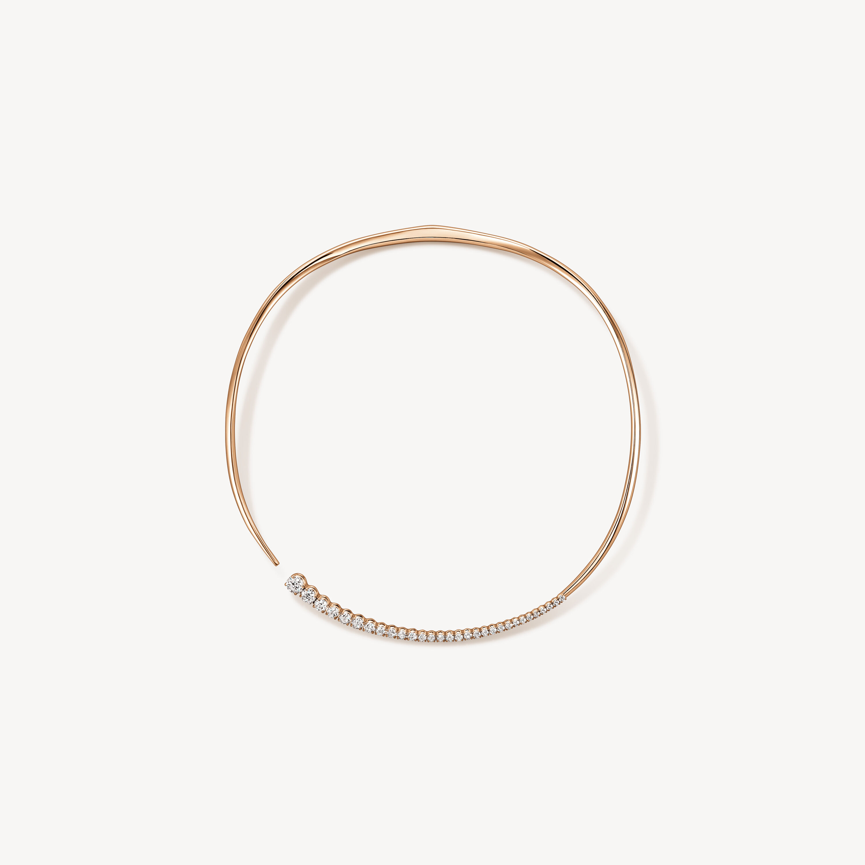 Icicle Diamond Choker, 18K Rose Gold, large