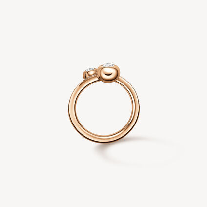 DREAM Bypass Pav&eacute; Ring, 18K Rose Gold, large
