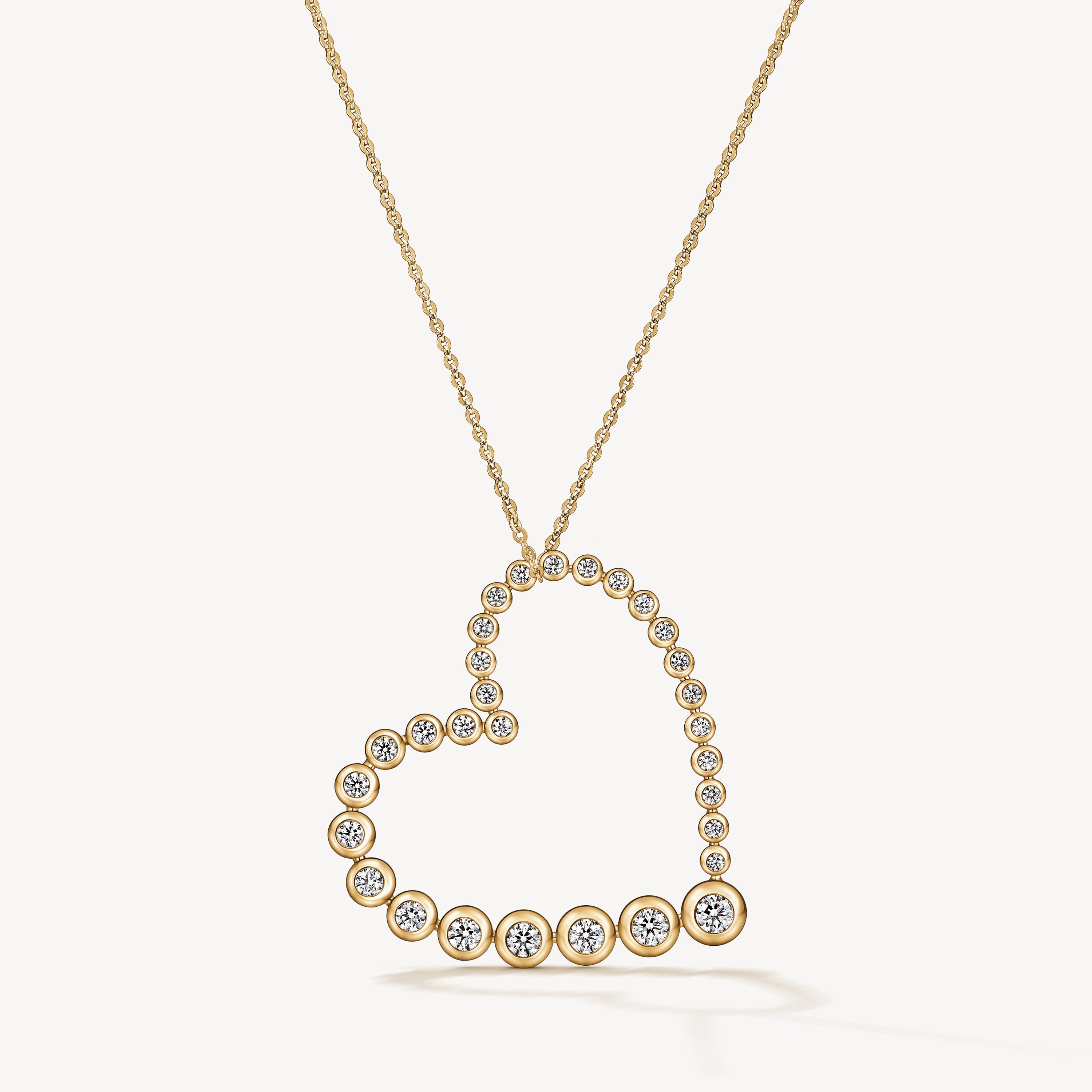 DREAM HEART PENDANT NECKLACE - LARGE, 18K Yellow Gold, large