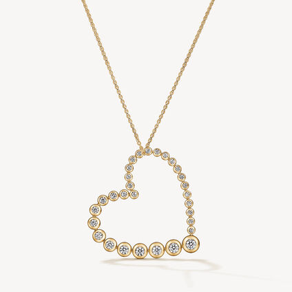 DREAM HEART PENDANT NECKLACE - LARGE, 18K Yellow Gold, large