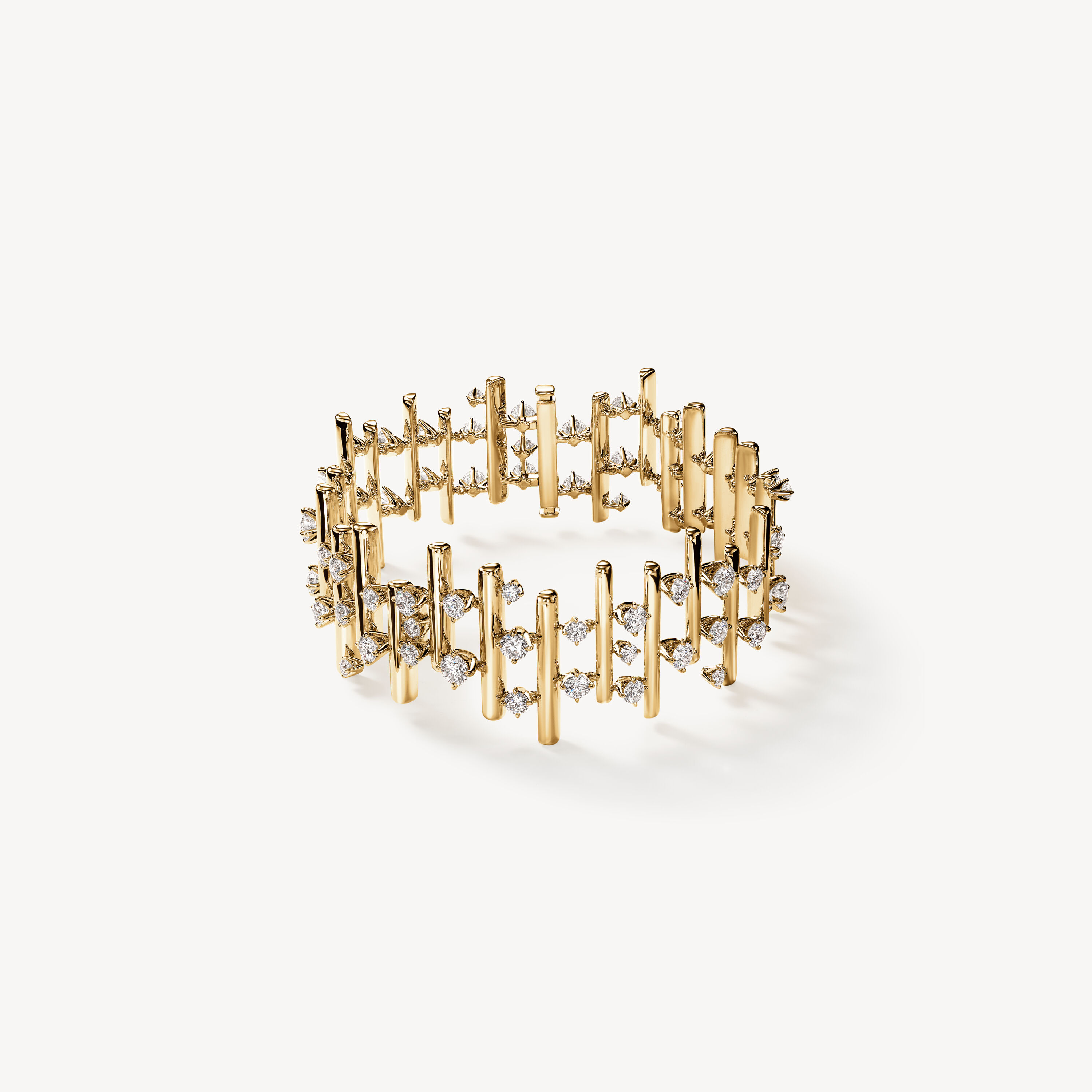 BARRE Multi-Row Small Bracelet, 18K Yellow Gold, large