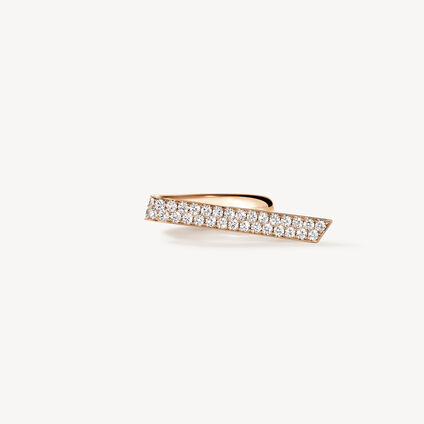 INSIDE/OUT Elongated Diamond Flip Ring, 18K Rose Gold, large