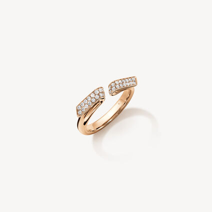INSIDE/OUT Diamond Flip Open Ring, 18K Rose Gold, large