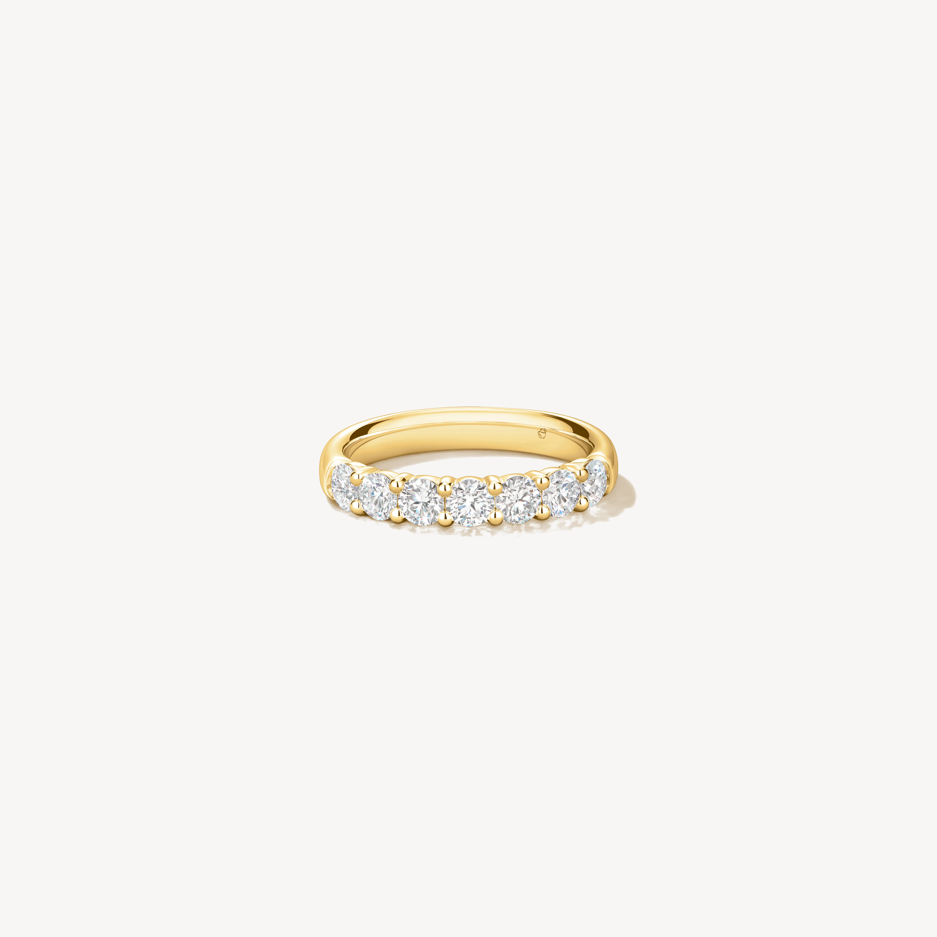 Signature 7 Stone Band, 18K Yellow Gold, large