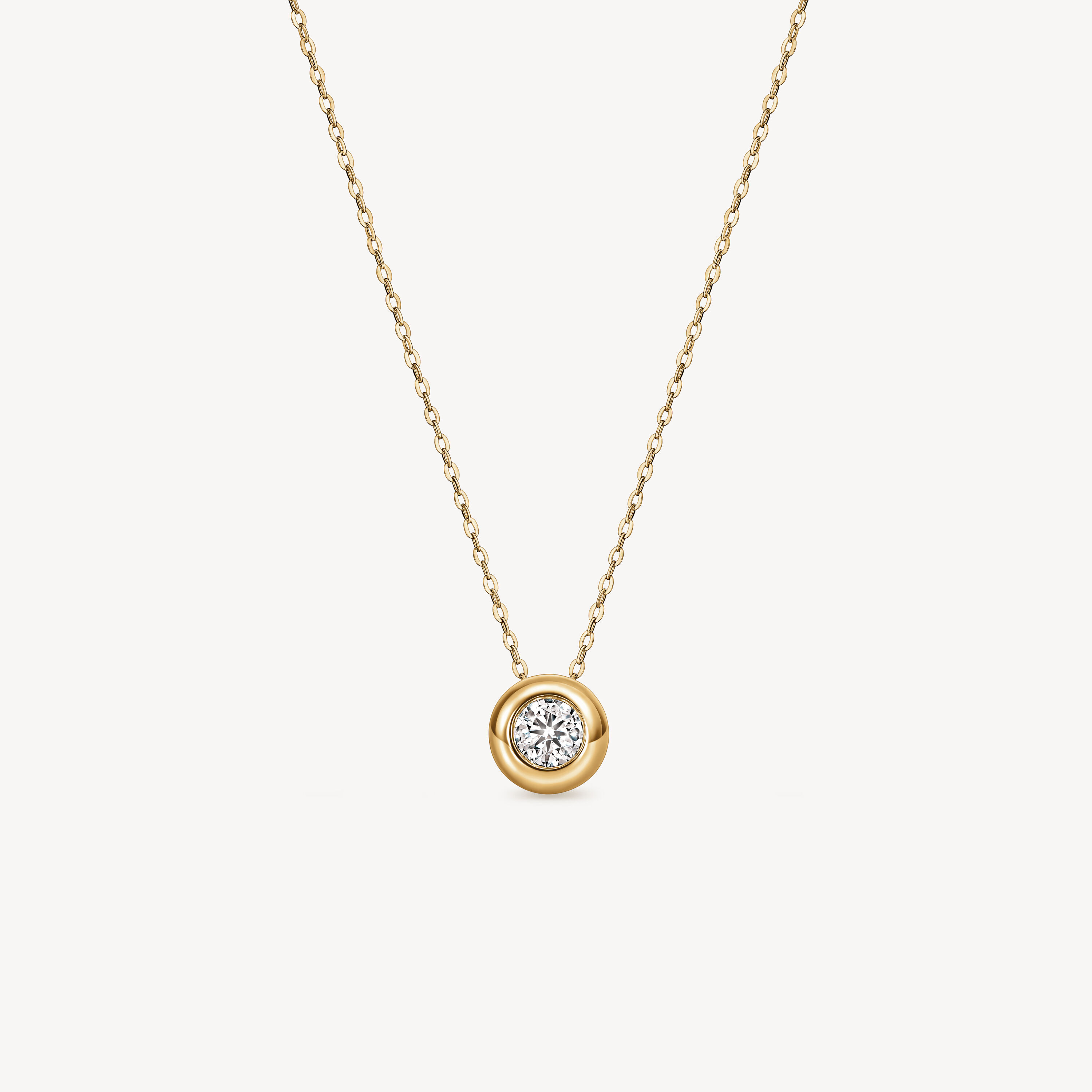 DREAM SOLO PENDANT NECKLACE, 18K Yellow Gold, large
