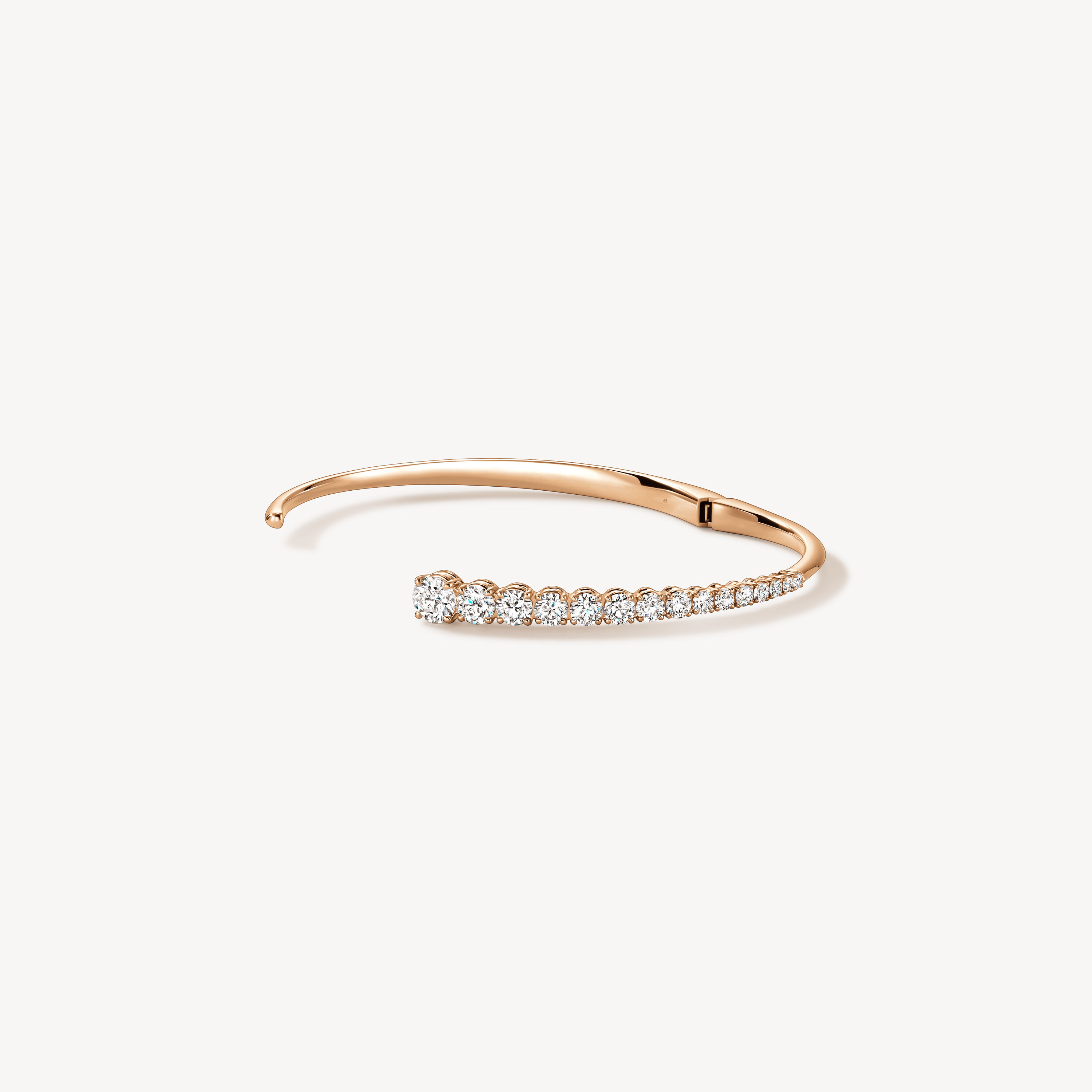 Icicle Diamond Bangle, 18K Rose Gold, large