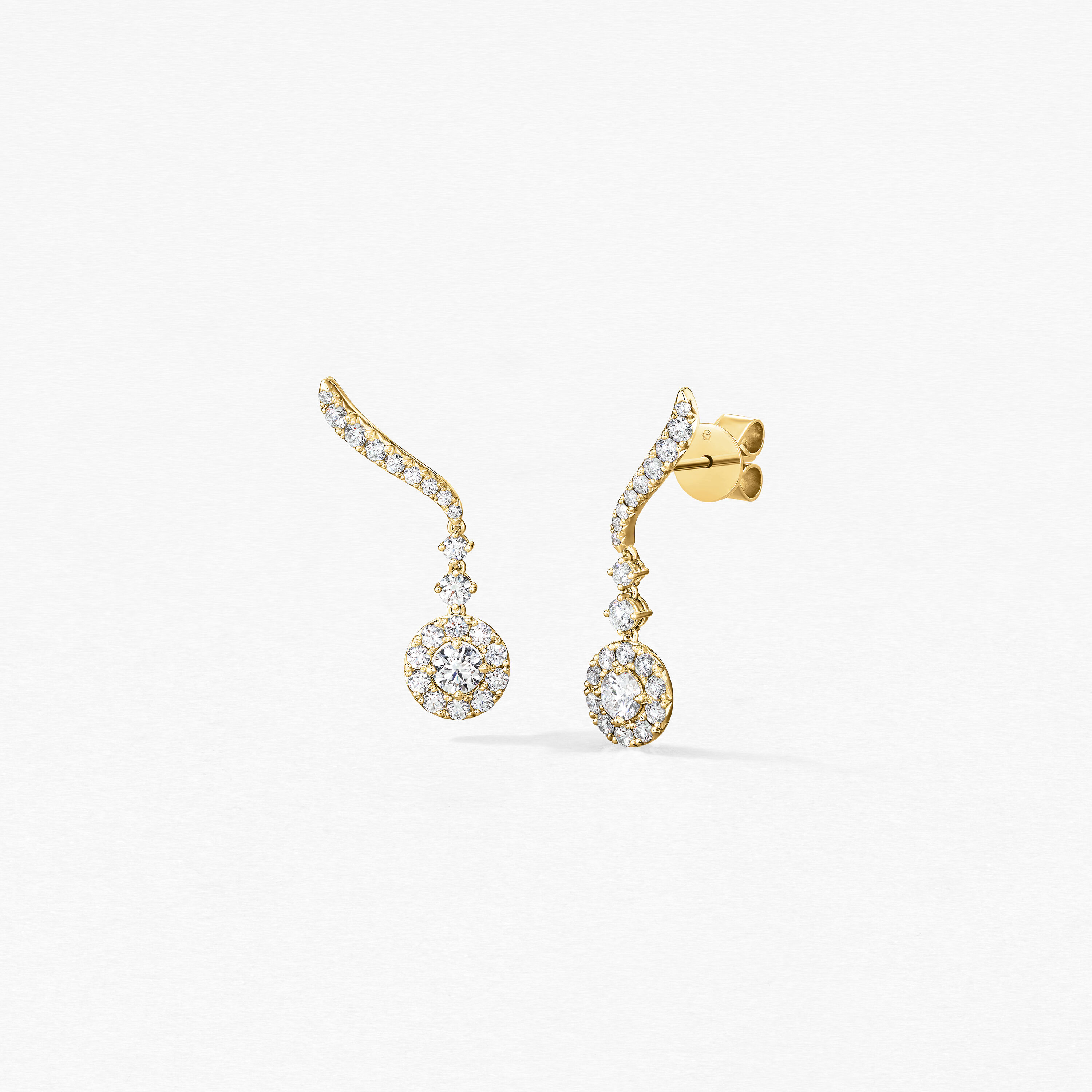 Vela Drop Earrings, 18K Rose Gold, large