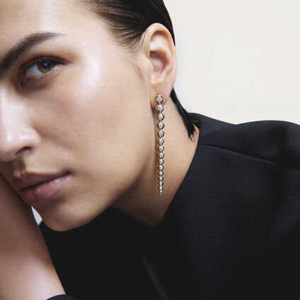 DREAM  CIRCLE CONVERTIBLE EARRINGS, 18K Rose Gold, large
