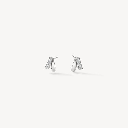 INSIDE/OUT Diamond Flip Earrings, 18K White Gold, large