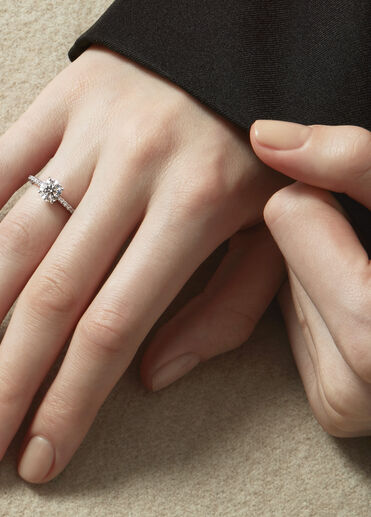 Camilla HOF Engagement Ring with Diamond Band,  Camilla HOF Engagement Ring with Diamond Band, , large