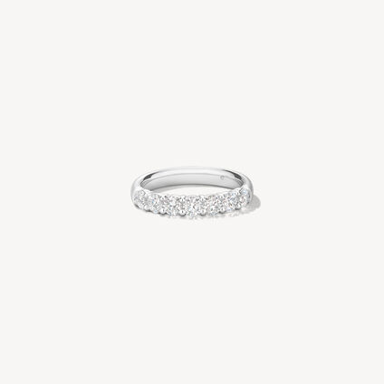 Signature 7 Stone Band, 18K White Gold, large